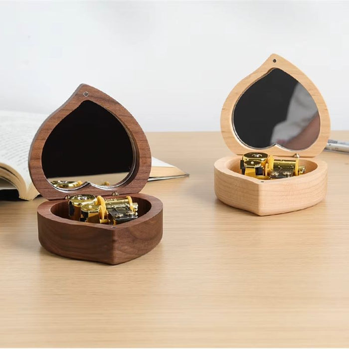 Heart Shaped Solid Maple Music Box– Perfect Gift for Any Occasion