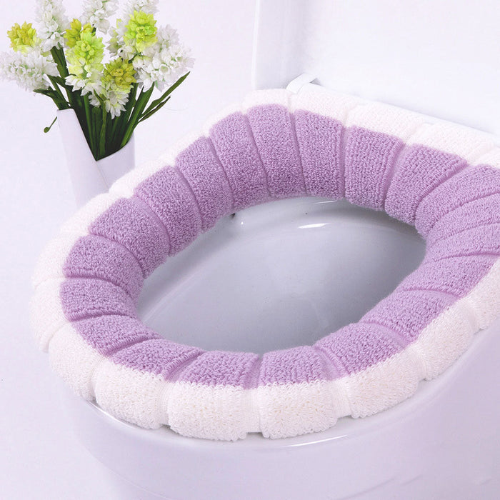 Thick Soft Warm Toilet Seat Cover | Stretchable & Washable Cushion