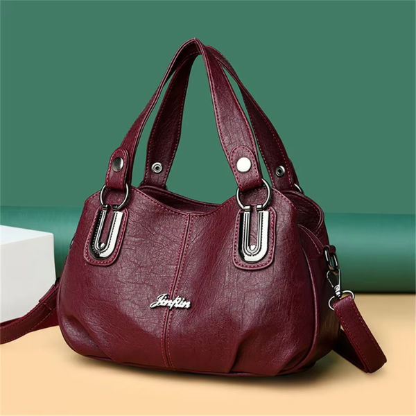 Soft Leather Plain Shoulder Bag