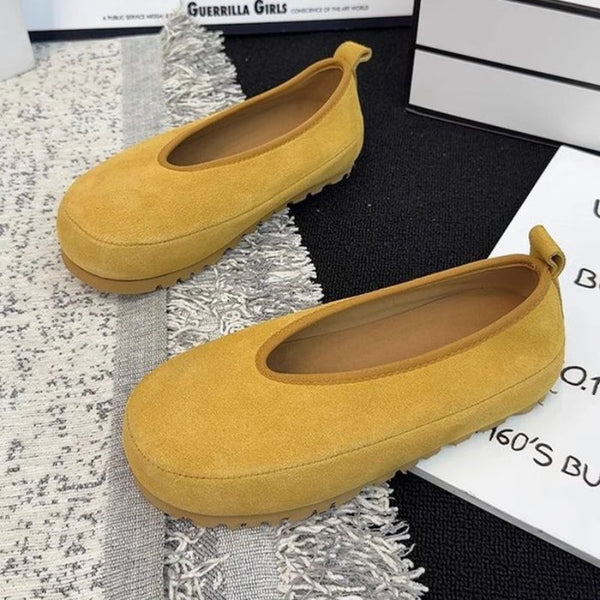 Waterproof Slip On Faux Suede Loafers – Women's Casual Flats