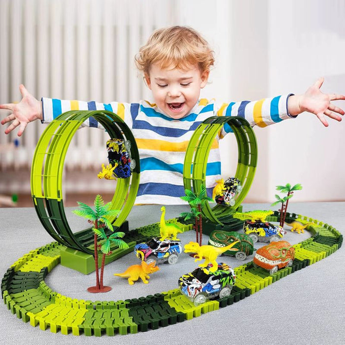 Electric Dinosaur Track Car for Kids