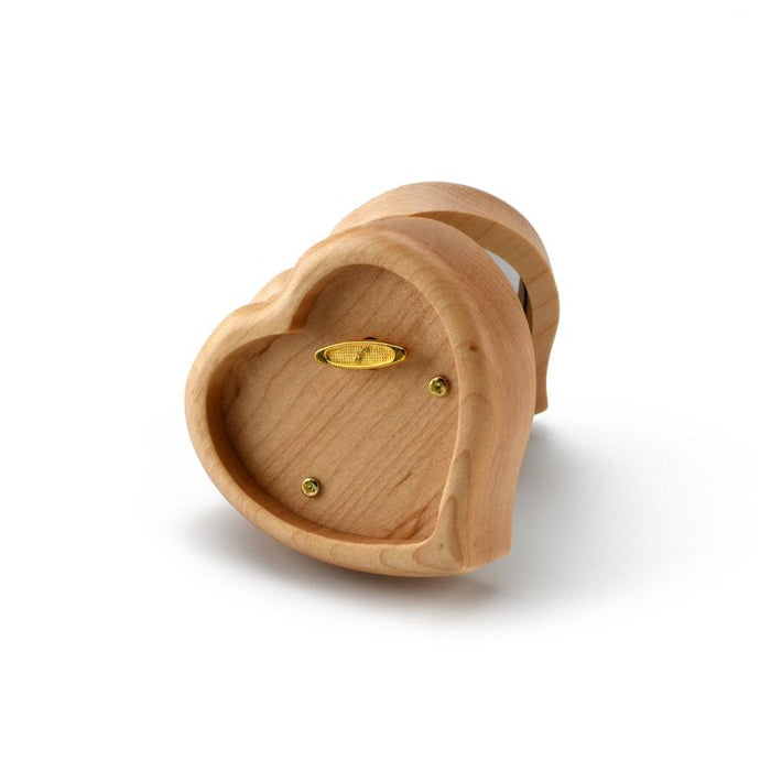 Heart Shaped Solid Maple Music Box– Perfect Gift for Any Occasion