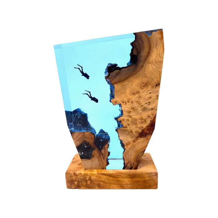 3D Creative Diving Cave Lamp – Resin Night Light for Home Decor