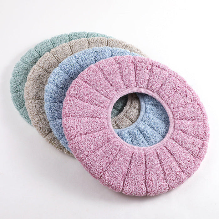 Thick Soft Warm Toilet Seat Cover | Stretchable & Washable Cushion