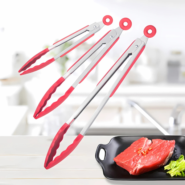 Silicone BBQ Grilling Tongs