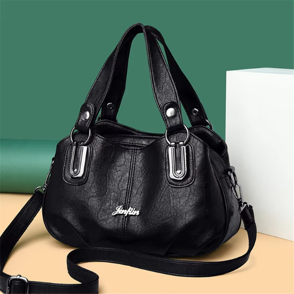 Soft Leather Plain Shoulder Bag