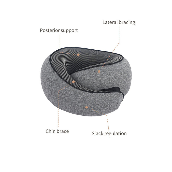 Memory Foam Travel Neck Pillow – Portable Comfort for Airplanes, Cars