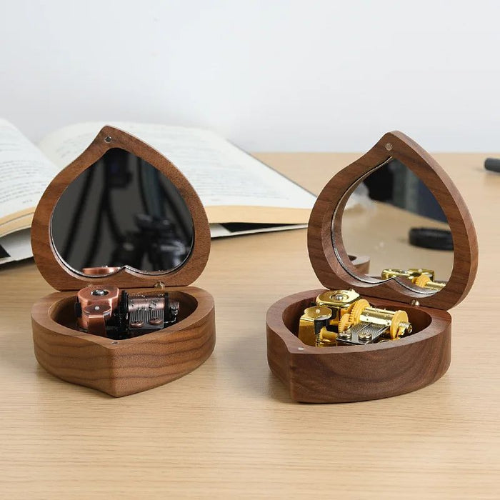 Heart Shaped Solid Maple Music Box– Perfect Gift for Any Occasion