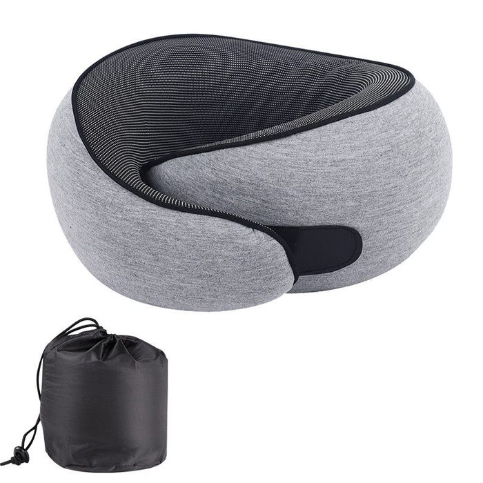 Memory Foam Travel Neck Pillow – Portable Comfort for Airplanes, Cars