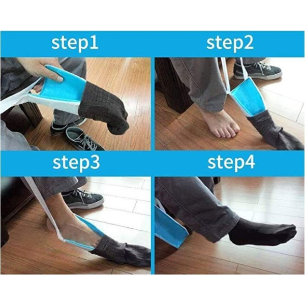 Slip-Resistant Sock Aid Device: Easy Pull-On Sock Helper for Seniors, No Bending Required