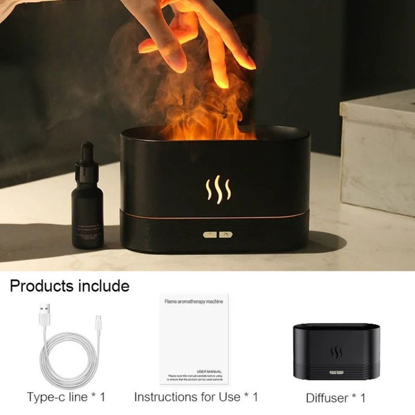 LED Flame Humidifier Diffuser