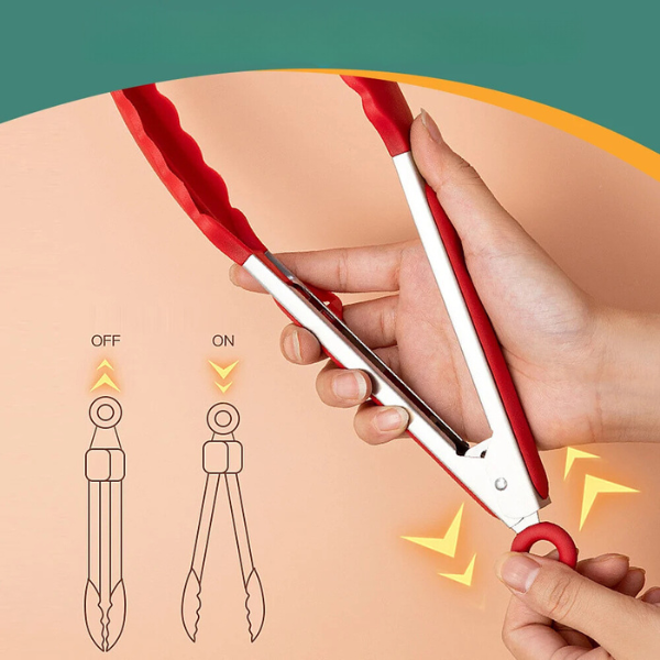 Silicone BBQ Grilling Tongs