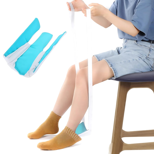 Slip-Resistant Sock Aid Device: Easy Pull-On Sock Helper for Seniors, No Bending Required