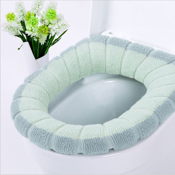 Thick Soft Warm Toilet Seat Cover | Stretchable & Washable Cushion