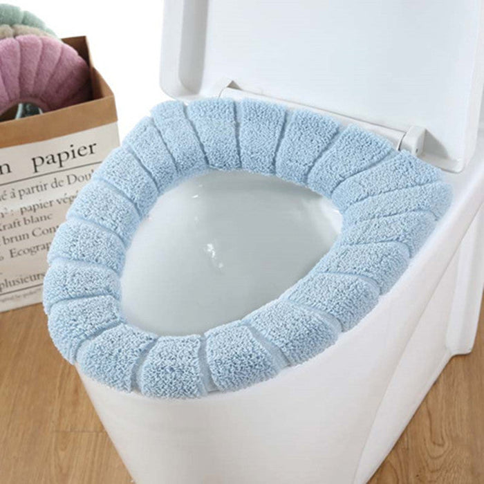 Thick Soft Warm Toilet Seat Cover | Stretchable & Washable Cushion