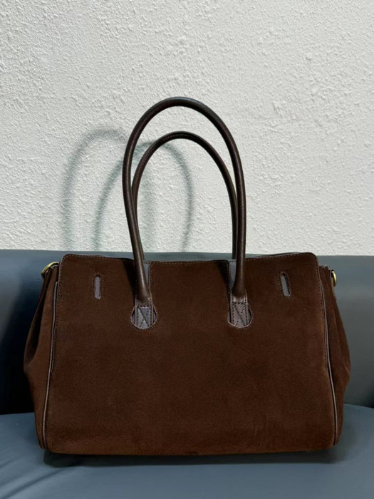 Luxe Genuine Leather Motorcycle Tote Bag for Women