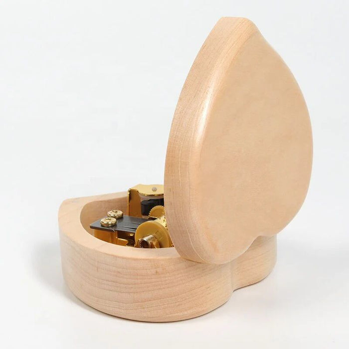 Heart Shaped Solid Maple Music Box– Perfect Gift for Any Occasion