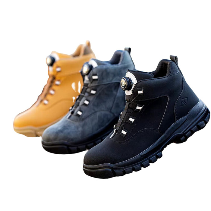 Rotating Button Safety Shoes Men