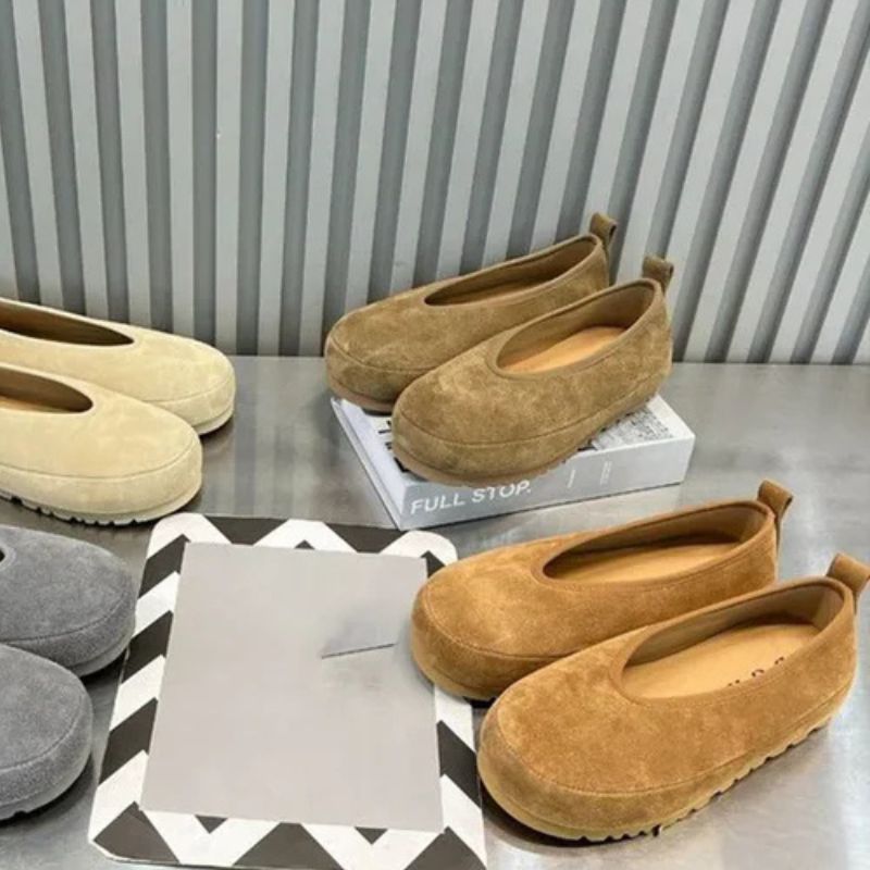 Waterproof Slip On Faux Suede Loafers – Women's Casual Flats