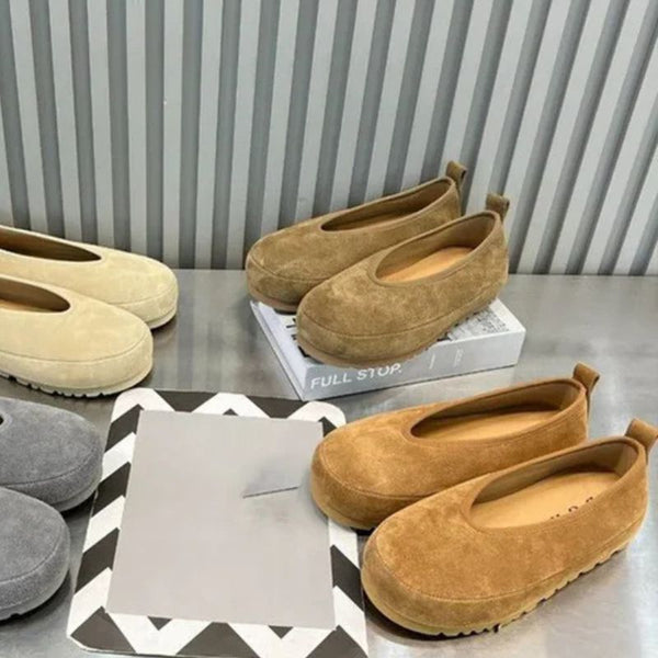 Waterproof Slip On Faux Suede Loafers – Women's Casual Flats