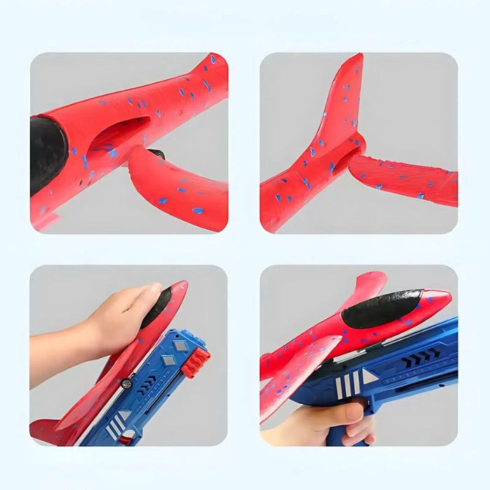 Aeroplane Foam Catapult Launcher Kid's Toy