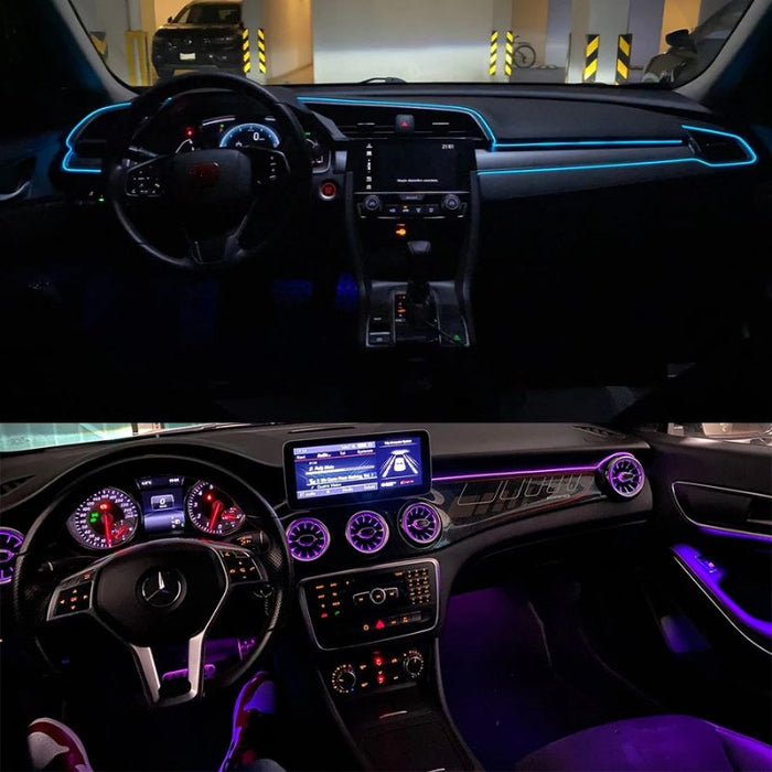 Car Interior LED Neon Strip Kit  for Dashboard & Door Decoration