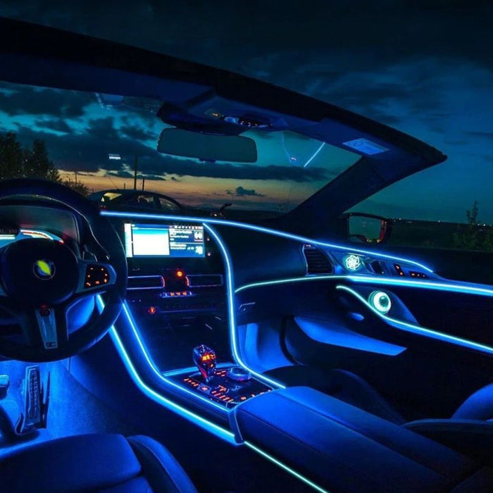 Car Interior LED Neon Strip Kit  for Dashboard & Door Decoration