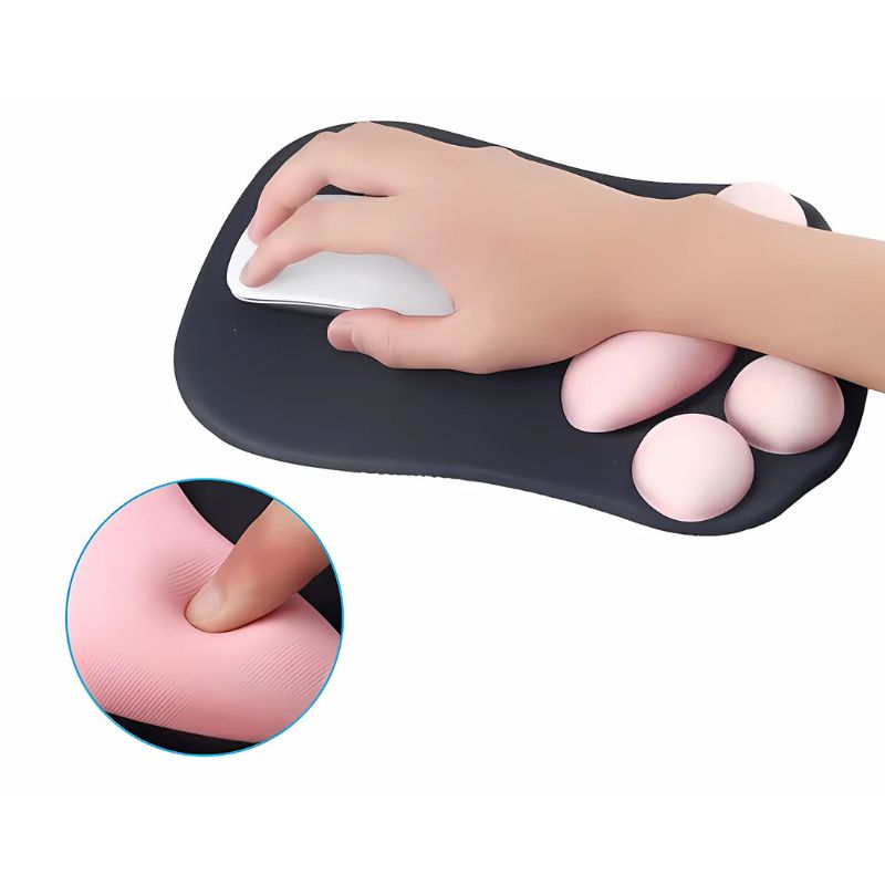 Ergonomische Muismat - Muismat met gel polssteun - Zwart Ergonomische Muismat - Muismat met gel polssteun - Zwart