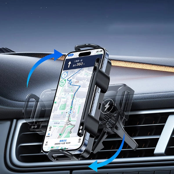 Fast Wireless Car Charger & Phone Holder