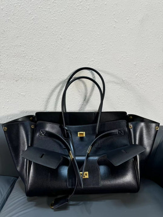 Luxe Genuine Leather Motorcycle Tote Bag for Women
