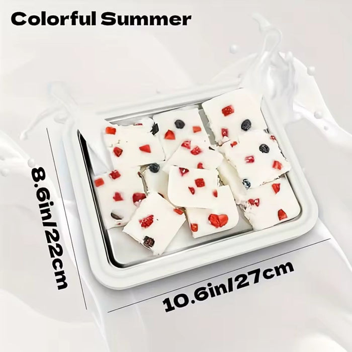 Manual Fried Ice Cream Maker – No Power Needed Dessert Tray