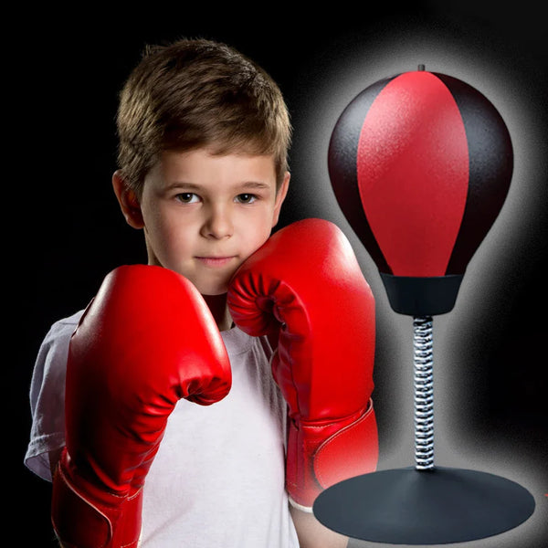 Mini punching bag with suction base
