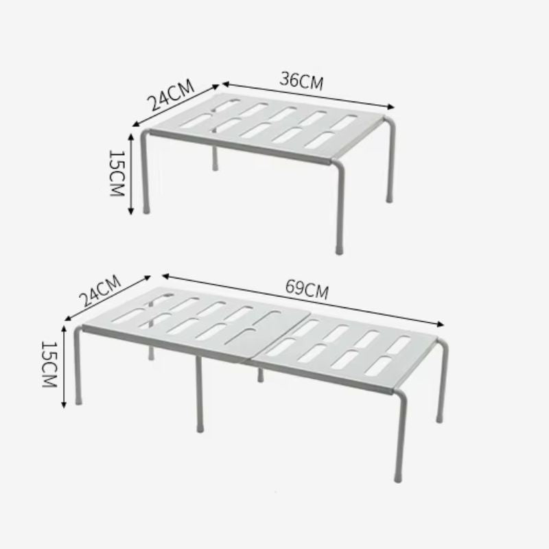 Multi-tier kitchen shelf


