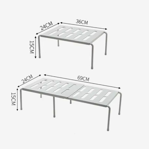 Multi-tier kitchen shelf

