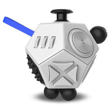 Multifunction fidget toy with buttons and gears