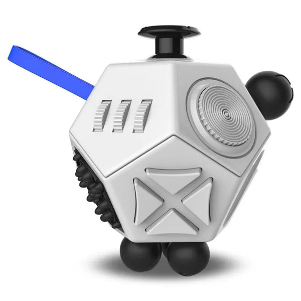 Multifunction fidget toy with buttons and gears