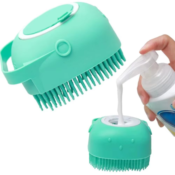 Pet Bathing Brush & Dispenser