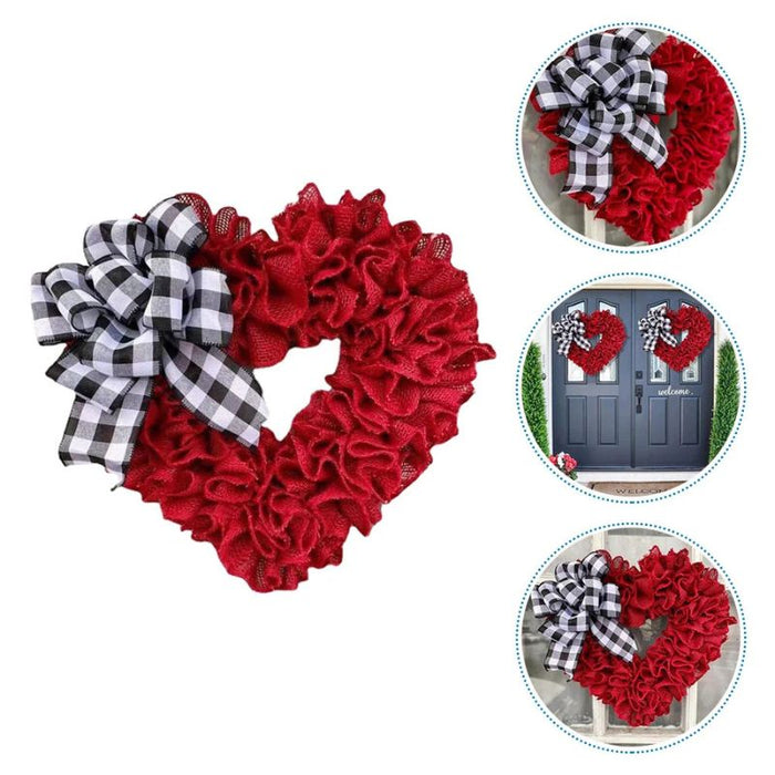 Romantic Valentine’s Day heart wreath for home decor