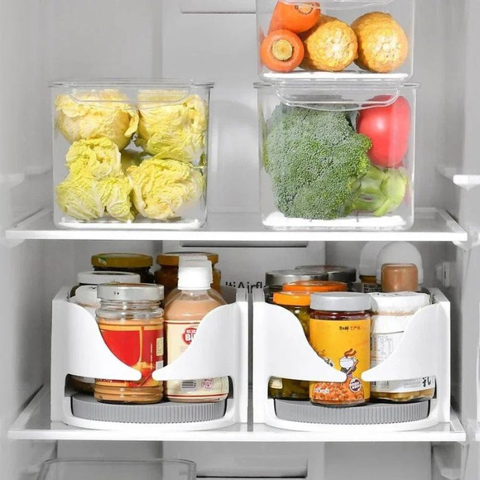 Rotating Fridge Organizer Bin