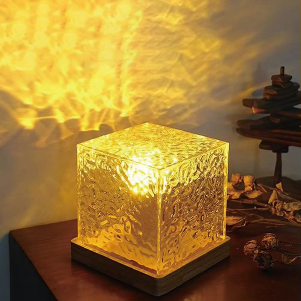 Rotating Water Ripple Night Lamp