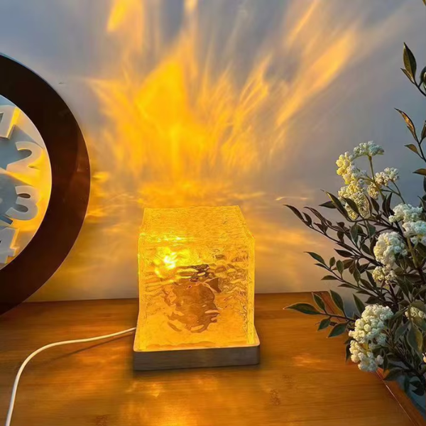 Rotating Water Ripple Night Lamp