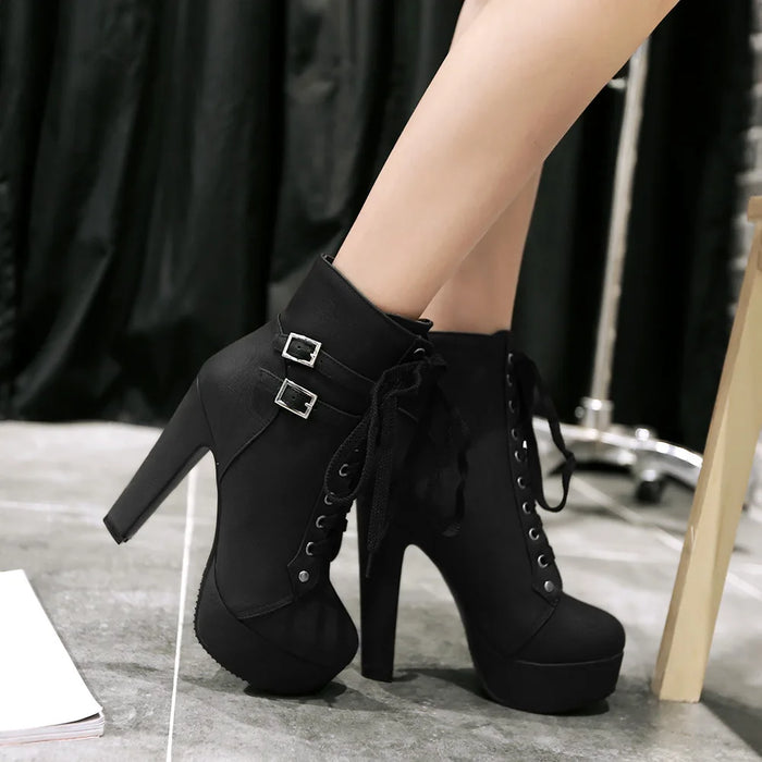 Trendy High Heel Ankle Boots