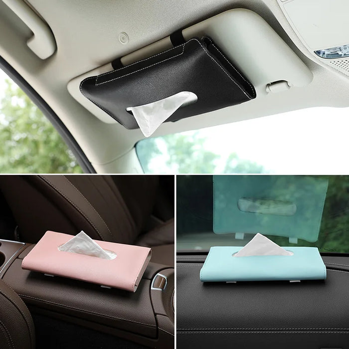 Tissue holder for car interior