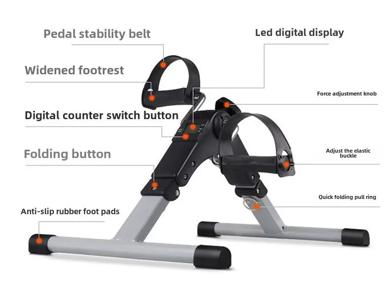 Folding Mini Exercise Bike – Compact Pedal Trainer for Arms & Legs