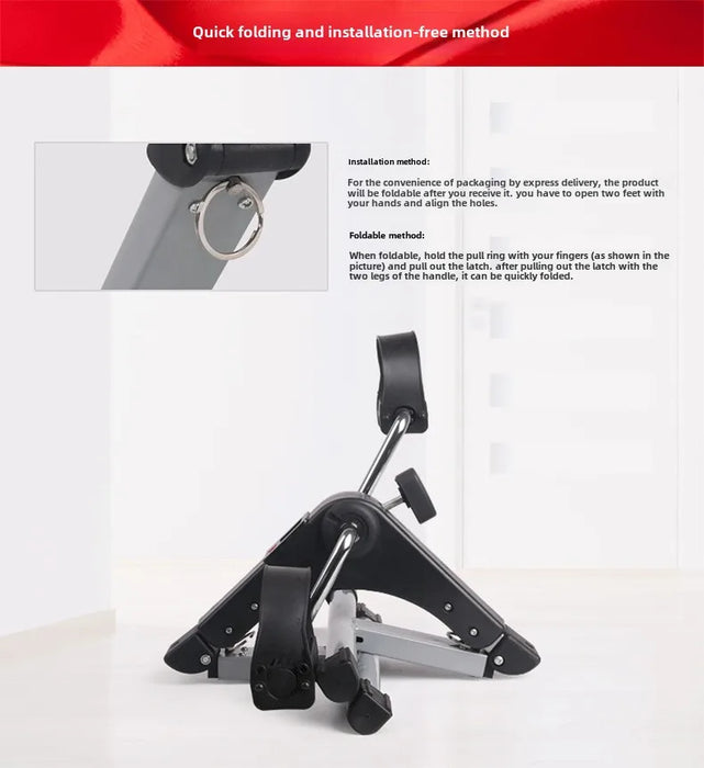 Folding Mini Exercise Bike – Compact Pedal Trainer for Arms & Legs