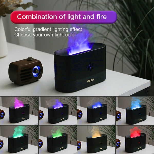 LED Flame Humidifier Diffuser