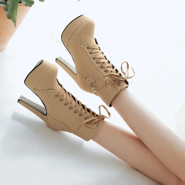 Trendy High Heel Ankle Boots