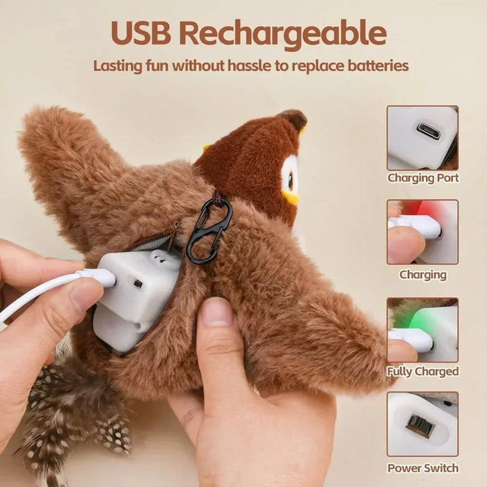 Interactive bird cat toy