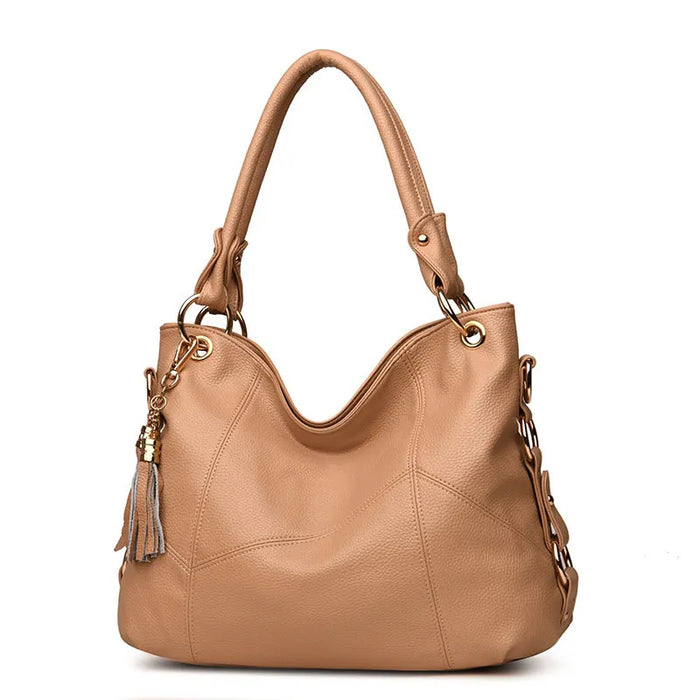 Soft leather shoulder bag