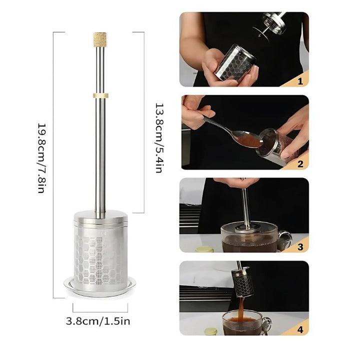 Stainless Steel Coffee Filter for Home & Camping